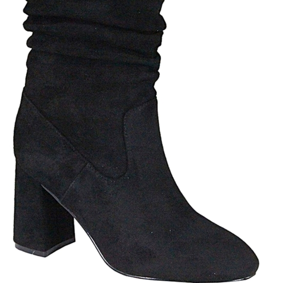 Sweetbb Shoes - ❄ Black Faux Suede Bootie